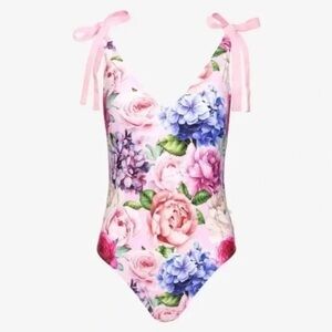 Posh Peanut Floral One Piece Tie Strap Size Small